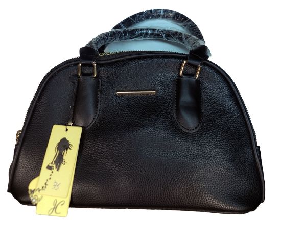 Picture of Black Faux Leather Shoulder Bag
