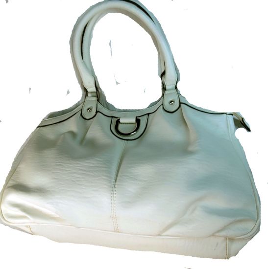 Picture of Soft Shoulder Bag Fashion Womens Handbags  Tote Leather Bag (White)