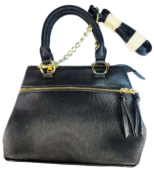 Picture of Strap shoulder bag from with a faux-leather
